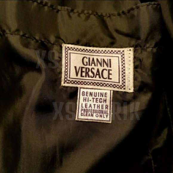 VERSACE GEN LEATHER BOMBER JACKET - Picture 12 of 15